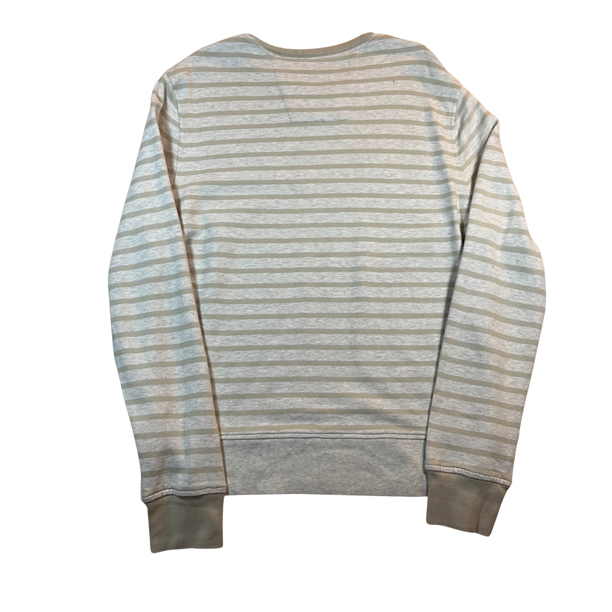 Nautica Striped Cream Crewneck Sweatshirt (L)