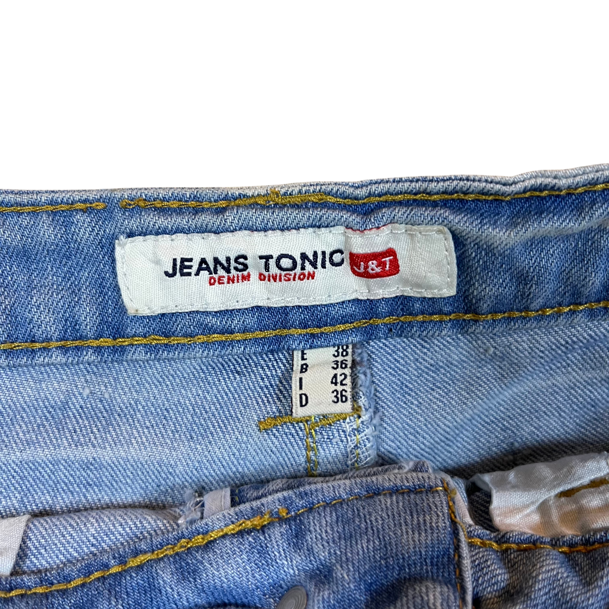 Jeans Tonic Vintage Mid-Blue Low-Rise Denim Shorts (10-12)