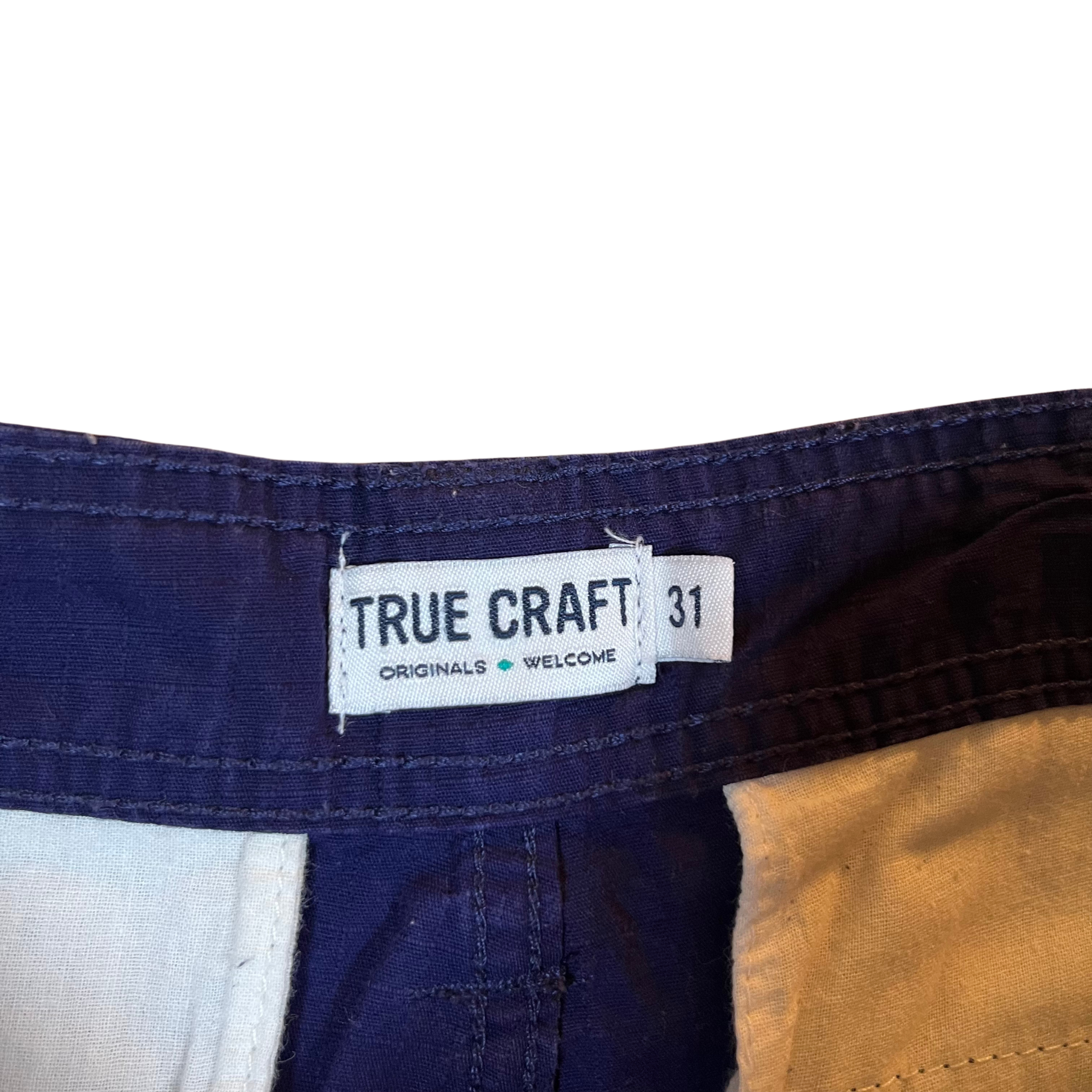True Craft  Vintage Navy Cargo Shorts (32)