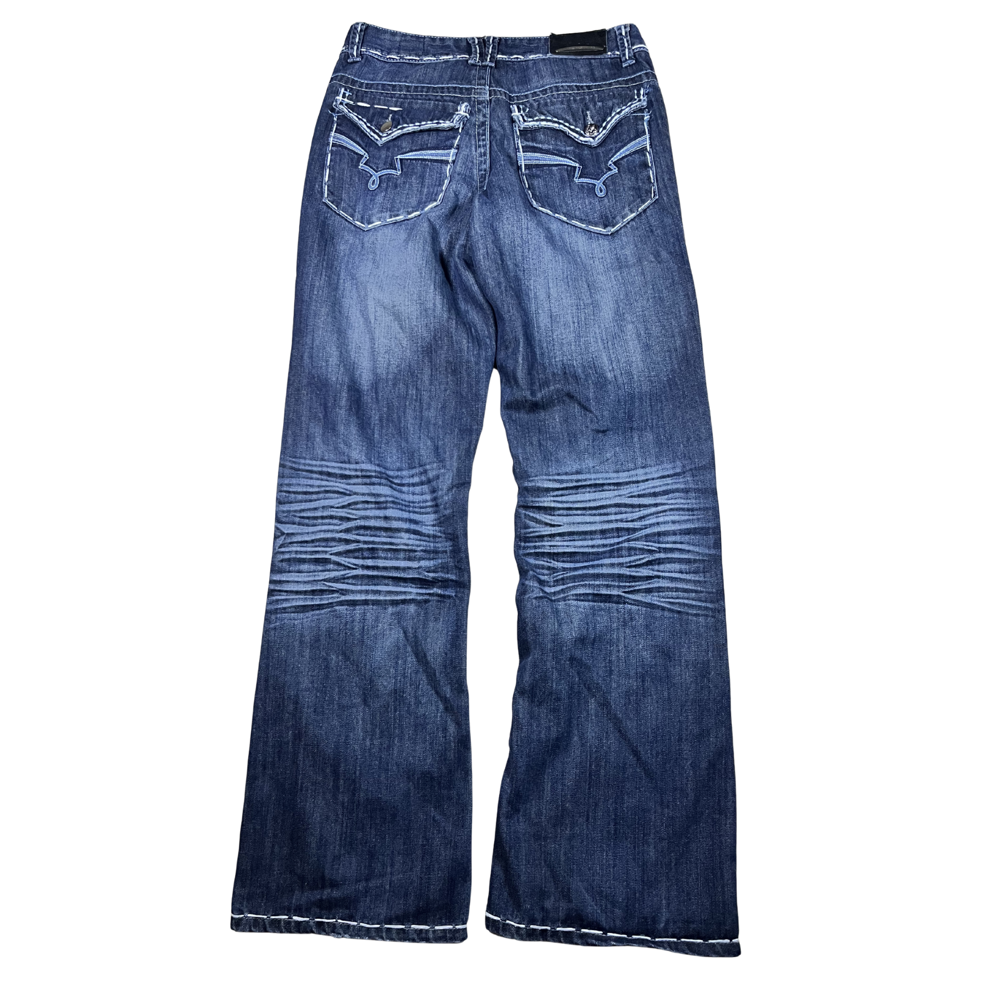 Urban Heritage Vintage Embroidered Wide Leg Jeans (32)