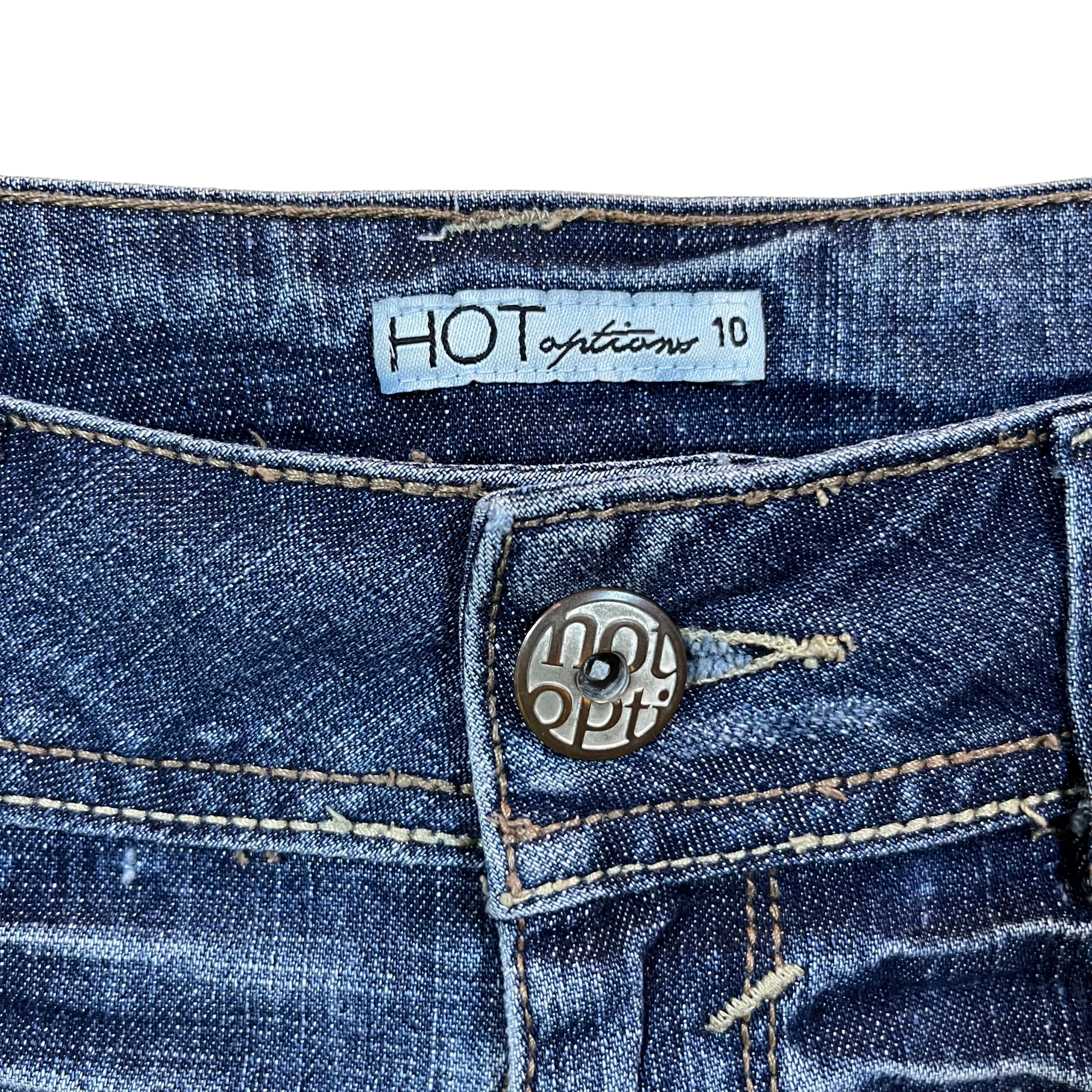Hot Options Vintage Whiskered Low-Rise Denim Shorts (12)