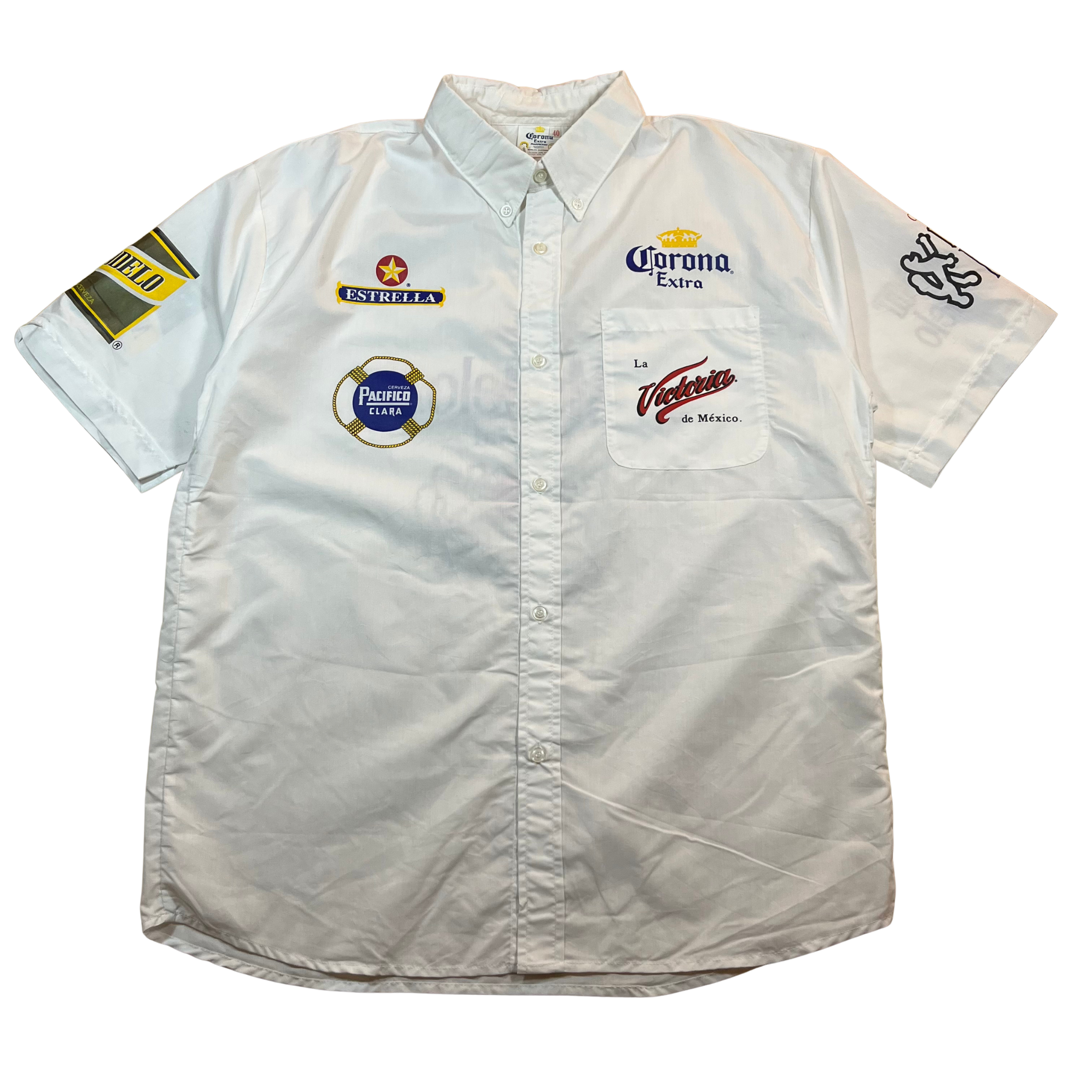 Corona Extra Beer Brands Promo Short Sleeve Work Shirt (XL)