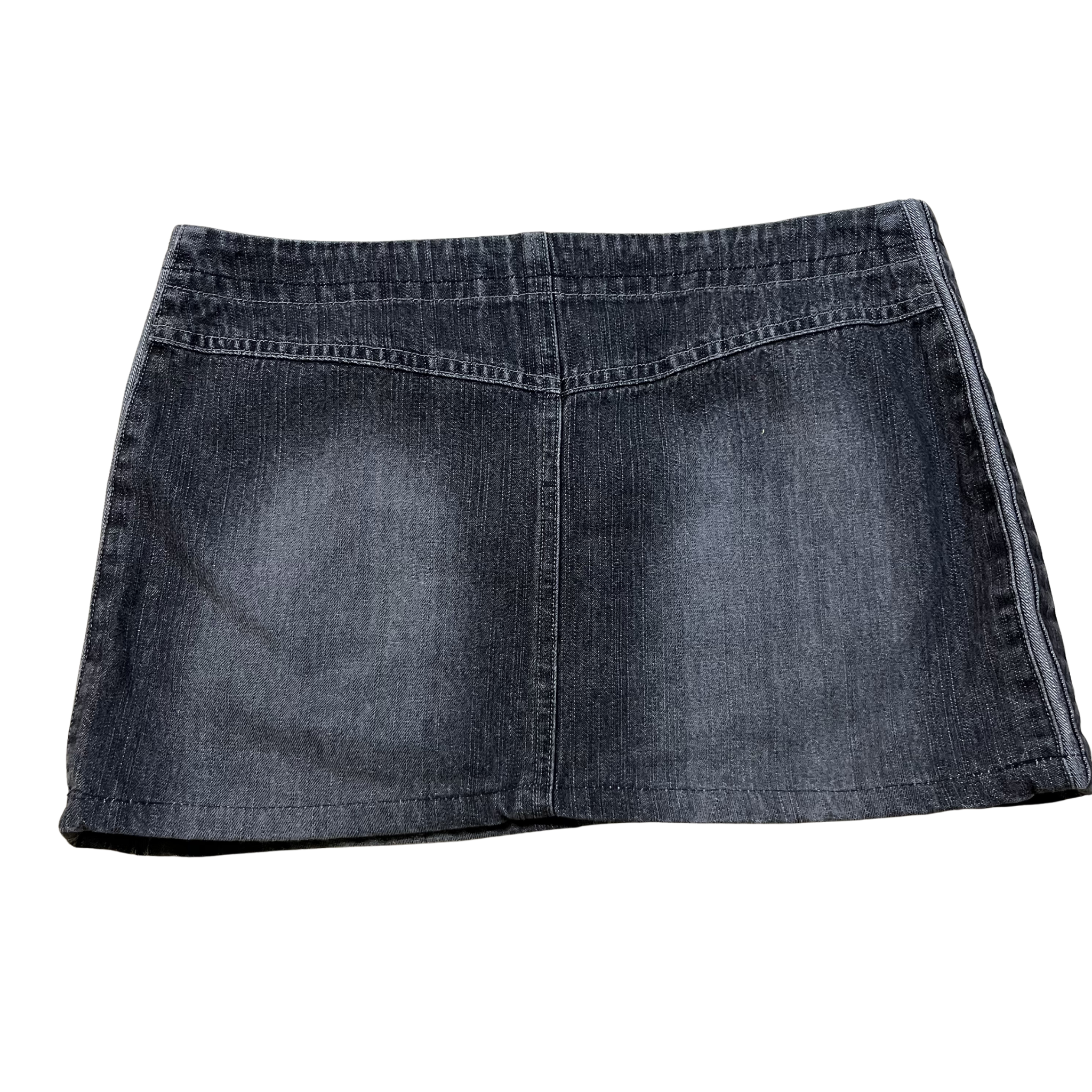 Clef De Sol Vintage Black Faded Mini Skirt (12)