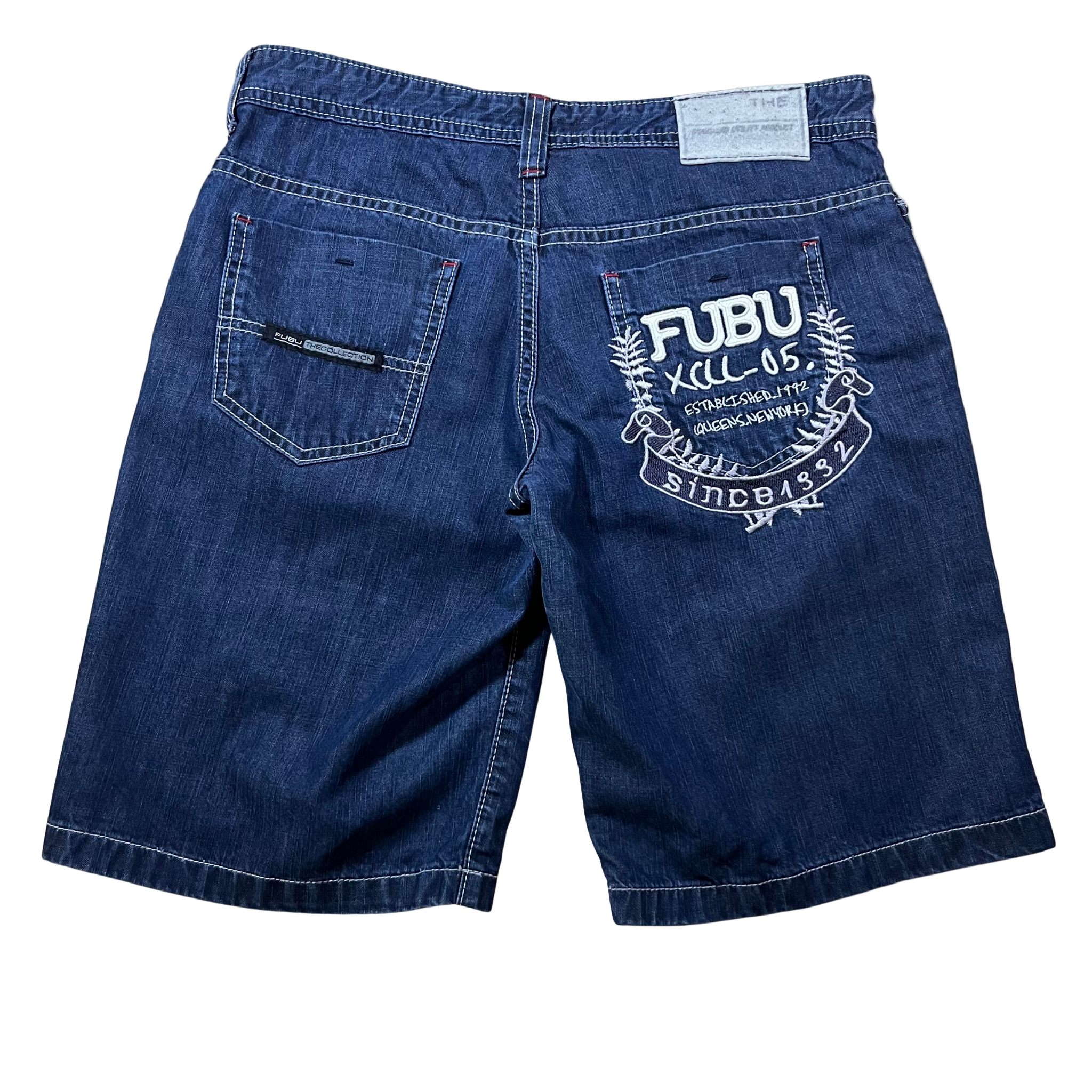 FUBU Vintage Embroidered Denim Jorts (32)