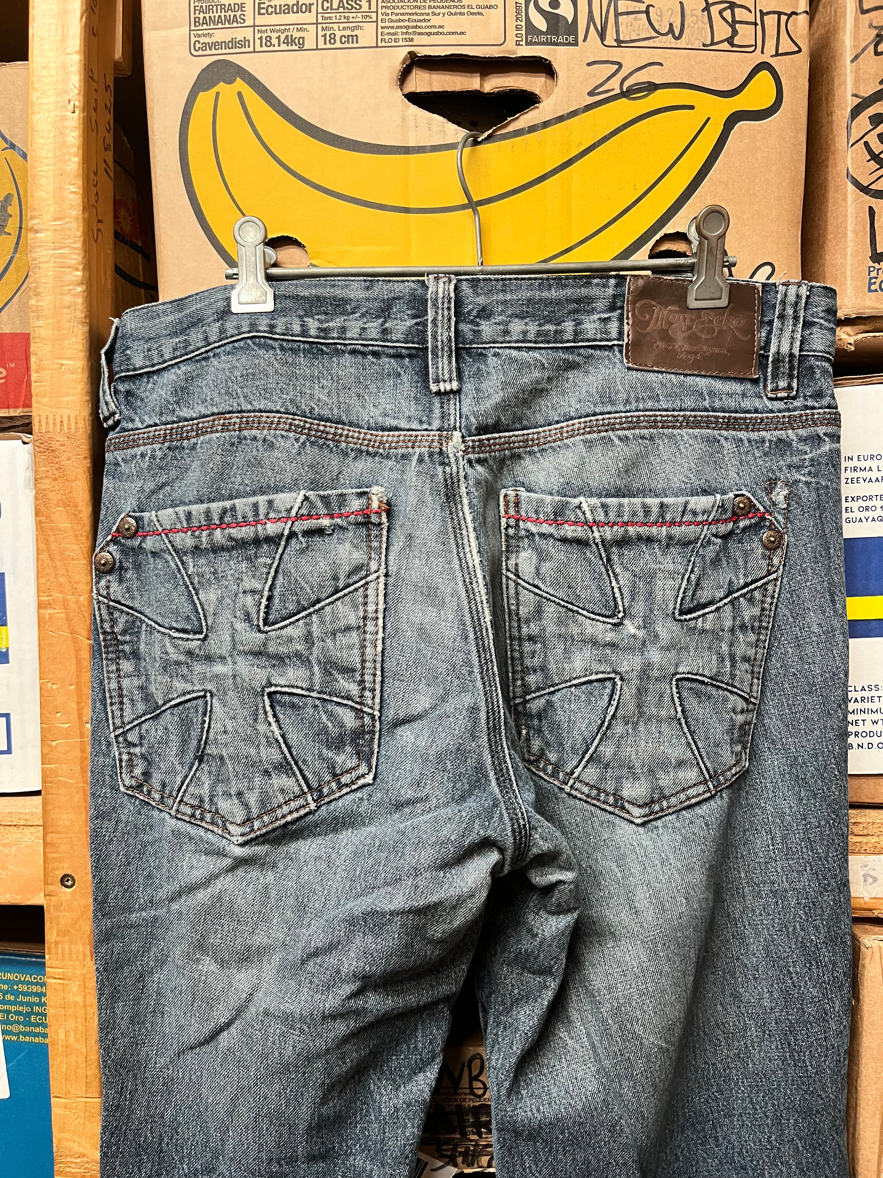 Vintage Marc Ecko Maltese Cross Stitch Jeans - Size 36