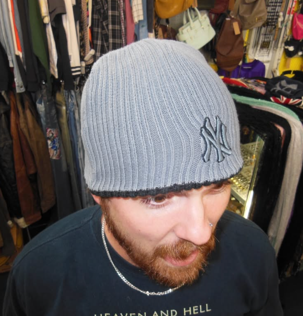 New York Yankees Waffle Knit Beanie (Reversible)